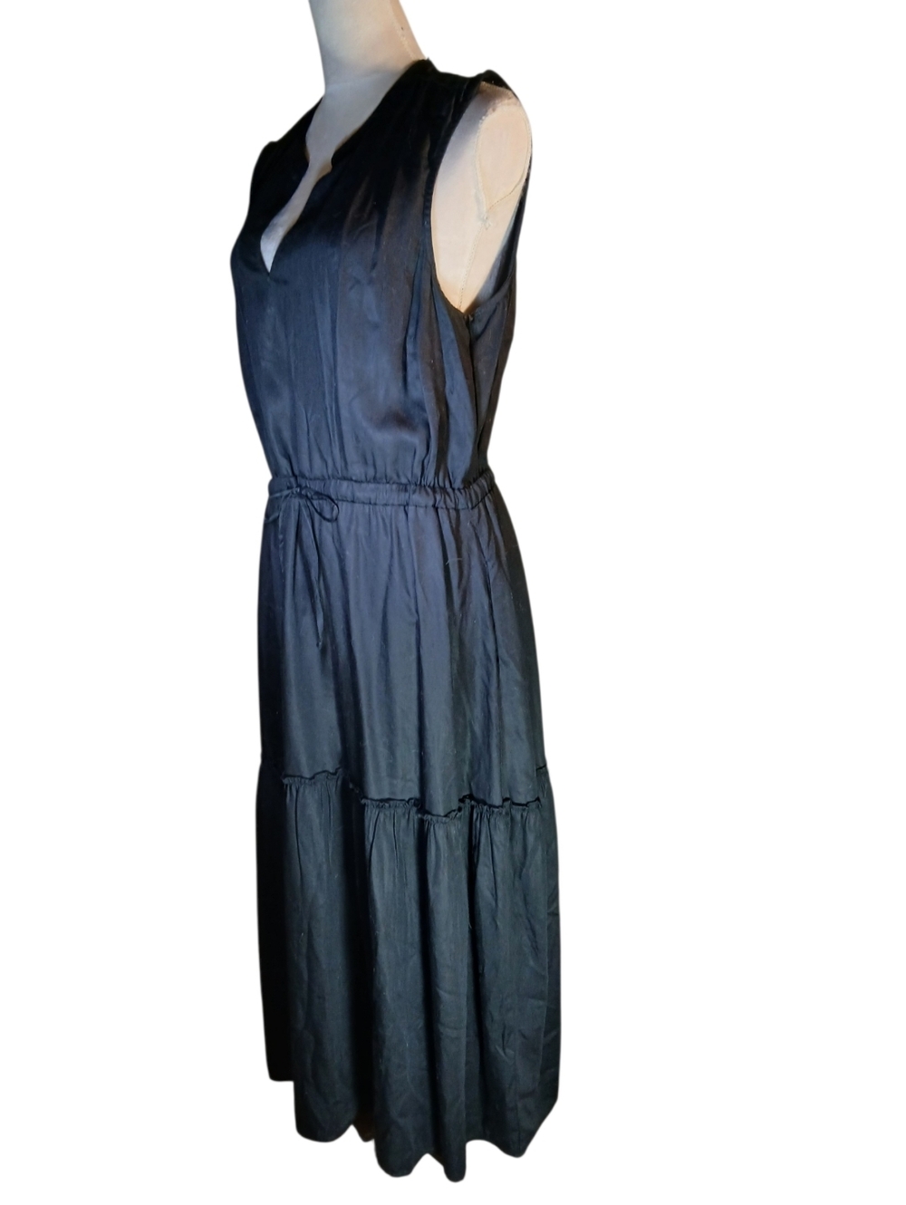 NWT Lands End Tiered Midi Dress Sz Large - Picture 4 of 8